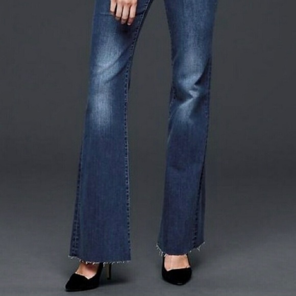 GAP Authentic Flare 1969 Jeans Button Closure - Picture 4 of 10